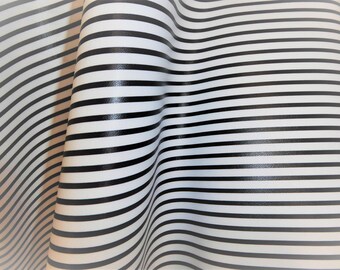 Leather 8"x10" PTR Matte BLACK and White Straight stripes Cowhide 3 oz / 1.2 mm PeggySueAlso™ E3097-01 hides available