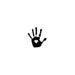 little HAND PRINT Unmounted rubber stamp, handmade, kids, bloody handprint, Sweet Grass Stamps No.15