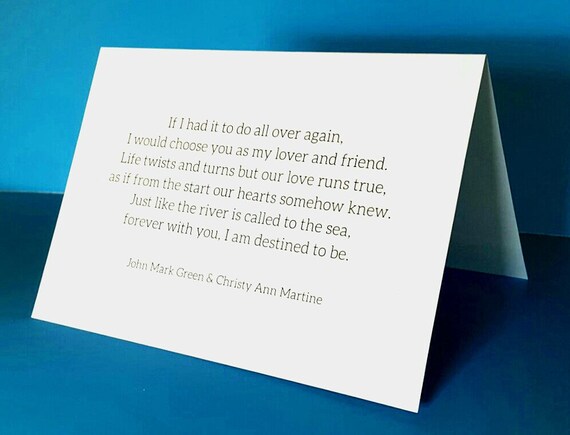 Valentines Day Cards for Husband - Lover and Friend Poem by Christy Ann Martine - Romantic Greeting Cards - Anniversary Cards