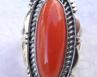 NATURAL ANGELSKIN CORAL Ring # 1118-w