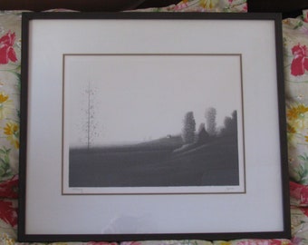 Robert Kipniss 1979 artist's proof Lithograph: Shadowed Fields II