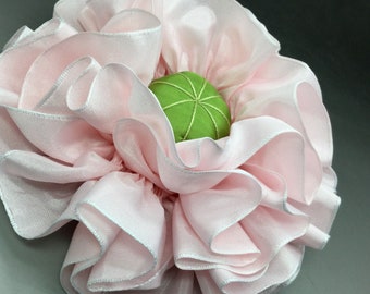 Pink Ribbon Flower Millinery Appliqué Giant Size