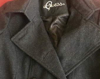 Vintage Wool Blend Guess Pea Coat Small