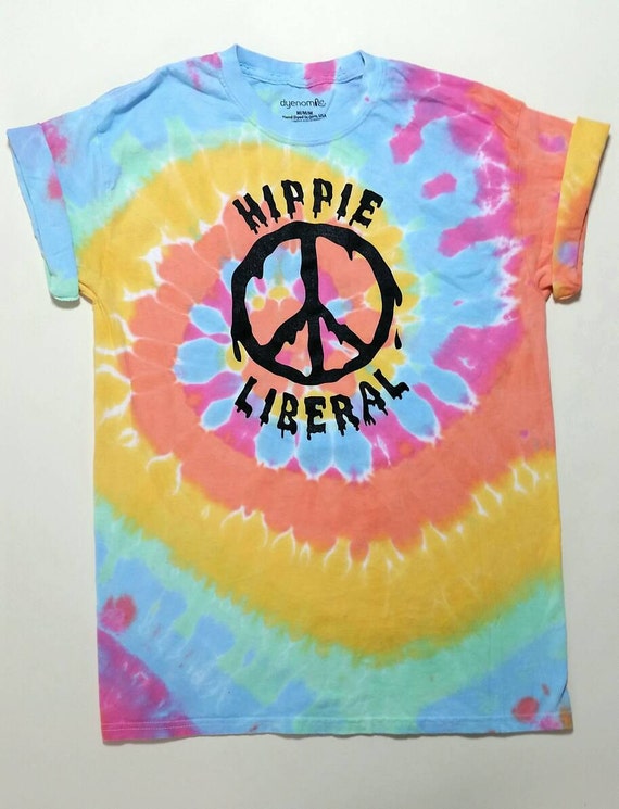 Hippie Liberal pastel tie dye Shirt