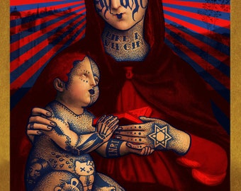 Bondieuserie Madonna with child