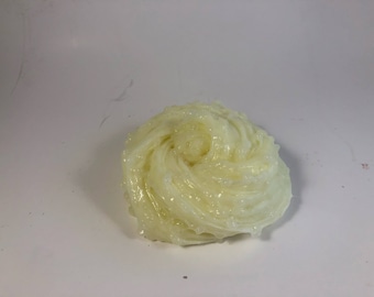 Piña colada slush slime, slime, asmr, slushie slime, scented slime, slushie beads, clear glue slime, yellow slime, pinaple, coconut