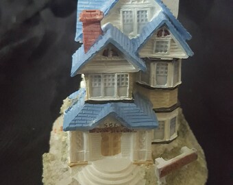 Mini Village House Hand Painted Vintage