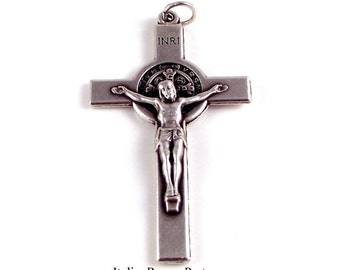 St Benedict Rosary Crucifix 2-Inch | Italian Rosary Parts