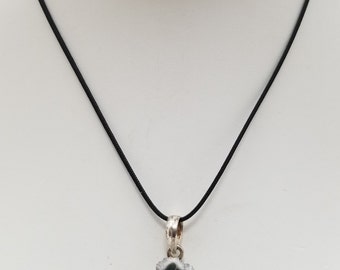 Amethyst Stalactite Slice Pendant Necklace, Free Shipping (E17123), Amethyst Stalactite Necklace, Pendantlady,Pq
