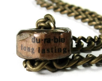 Antique Brass Industrial Chic Hex Nut Necklace, Metal Jewelry, Boho Chic, Gift Ideas, Father's Day Gifts for Dad, Mens Jewelry Accessories