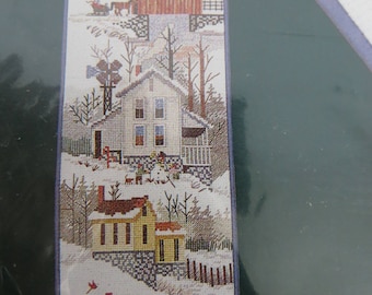 Elsa Williams Counted Cross Stitch Bellpull Kit Rural America, Farmhouse, Covered Bridge, Kentucky scenes