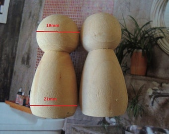 8Pcs 44x21mm unfinished wood peg doll Wood Figures ( W284)