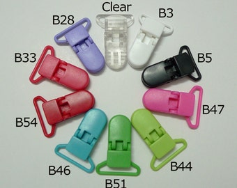FREE SHIPPING 25pcs 1'' 25mm Kam Plastic Suspender Clips