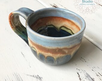 Ceramic Coffee Mug in Handmade, Pottery Mug, Pottery Gift, Gift for Coffee Lover,