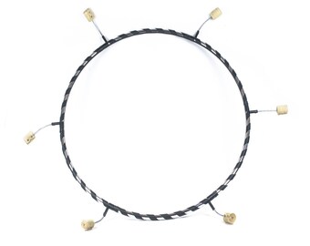Dismountable Fire Hula Hoop - polypro - 6 wicks