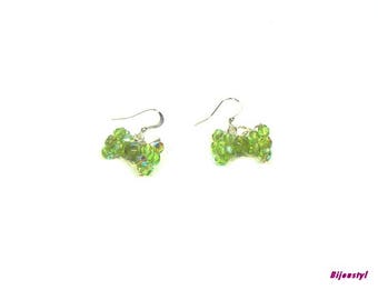 "Butterfly" olivine green earrings