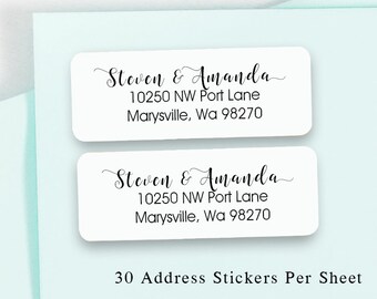 Address Labels - Personalized Return Address Labels - Address Sticker - Address Label Sticker - Custom Labels - Wedding Announcements