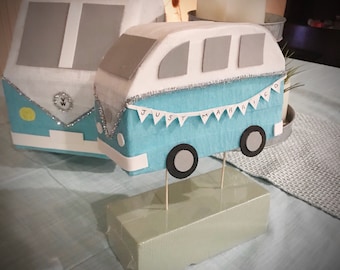 VW Bus Pinata and Cake Topper - ready to ship