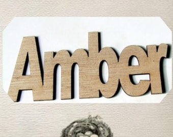 Custom Name Wood Cut Out - Laser Cut