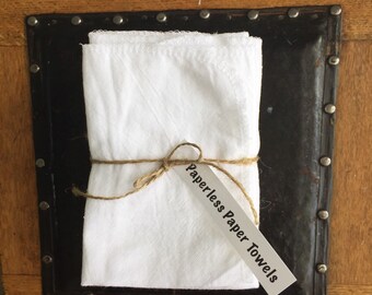 Paperless Paper Towels. Reusable Paper Towels. 100% Cotton Natural Fiber Un-Paper Towels. Cloth Paper Towels. Paperless Towels
