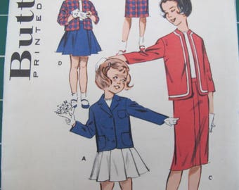 Girl's Jacket, Blazer, Cardigan, Pleated Skirt & Slim Skirt Butterick 9253 6 Factory Folds
