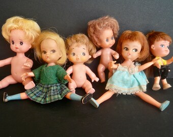 Vintage Doll Lot / Dolly Darling Doll Hasbro 1965 / Made In Hong Kong / 1970 Mattel, Inc. / Collectible Toy