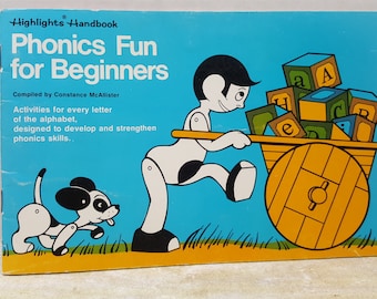 Highlights Handbook, Phonics for Beginners, 1977 Timbertoes, vintage kids book