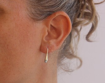 Small drop earrings, Simple silver earrings, Silver teardrop earrings, Everyday simple Minimalist jewelry.