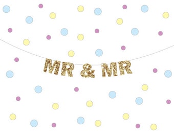 MR & MR wedding banner, Gay Bachelor Party, Gay Wedding Decor, Gay Banner, Gay anniversary Banner