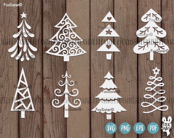 Download 8 Christmas tree svg Bundle SET 2 8 svg cut files