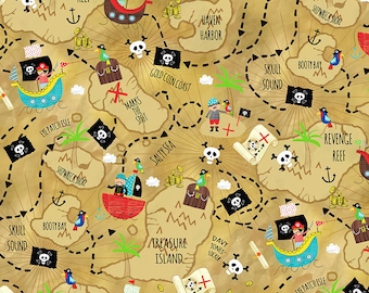 treasure map fabric pirate fabric by the yard timeless treasures c6228 pirate treasure map