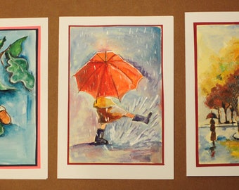 Hand painted greetings cards