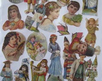 great collection of original vintage victorian paper scraps