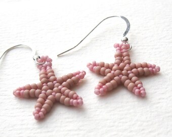 Beadweaving Tutorial No. 19 - Starfish Earrings, Herringbone Beadweaving Pattern