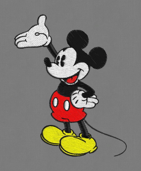 Mickey Mouse Pluto 2 embroidery designs 4x4 pes hus