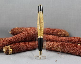 The Gatsby (24k Gold Finish) With Black Accents and Real Corn Item 09