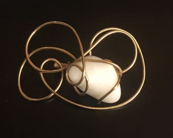 Vintage Hobe Brooch Gold Tone 1965