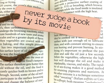 Metal Bookmark - Custom Book Mark, Book worm, Book lover, never judge a book by its movie, mother in law gift, mother's day gift