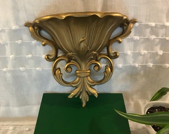 Hollywood Regency Wall Sconce Shelf