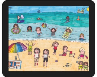 Student Seaside Vacation Mouse Mat