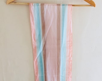 Vintage '80s Pastel Silk Scarf