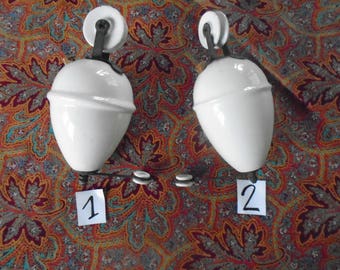 Old weight porcelain for up and down a lamp - Old porcelain counter weight for lamp