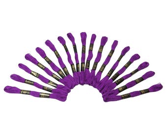 Purple Cotton Thread, 25 Pcs Embroidery Cotton Thread, Cross Stitch Needlecrafts Embroidery Floss, Crafts Embroidery, MT63B