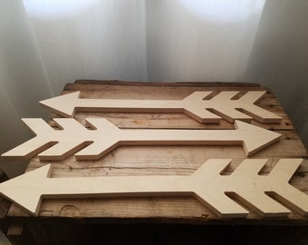 Set of 3, Wooden Arrow, Rustic Wooden Arrow, Arrow Wall Art, Native American Inspired Home Decor, Tribal Inspired Decor, Rustic Home Decor