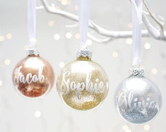 Personalised Glitter Bauble