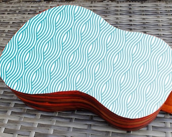 Ukulele decal wave design