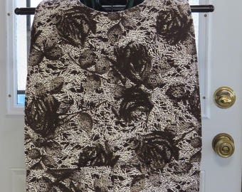 Female XL to 4X adult bib Roses Clothing Protector XL Bib 2X Bib 3X Bib 4X Bib Reversible Cotton Blend and Terry Cloth Bib that is Lined
