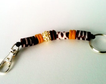 Earth Tones and Sparkle African Keychain Hang