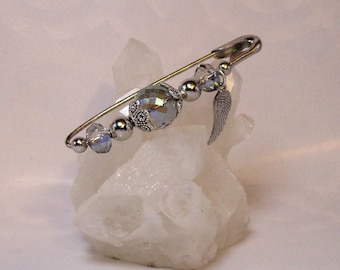 angel wing shawl pin