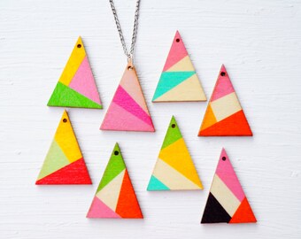 Wood Triangle Necklace